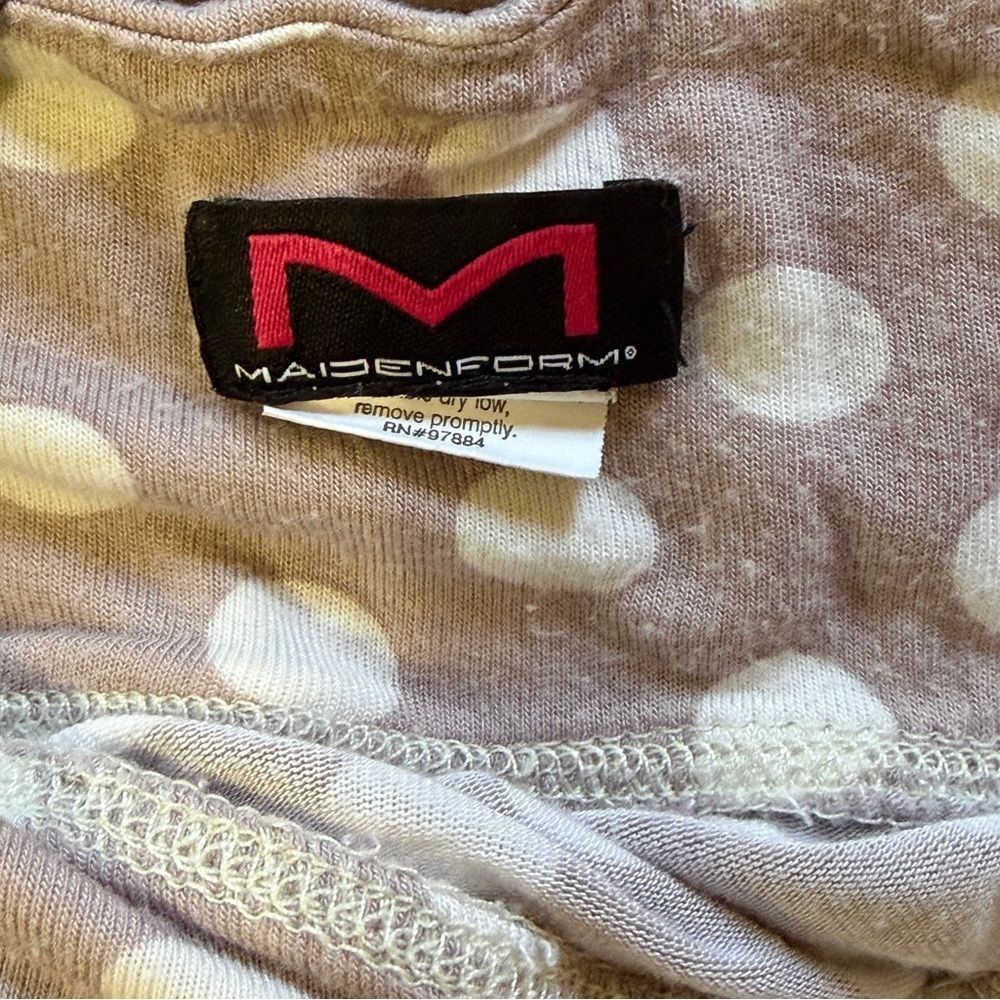 Maidenform Polka Dot Tank Nightgown in Mauve / Lavender and White Medium - Picture 9 of 11